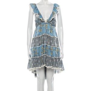 Zimmermann printed and ruffle dress size 1
